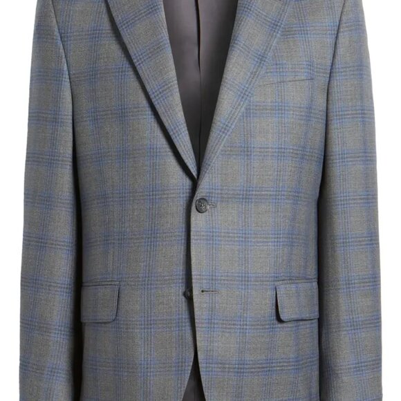 Peter Millar Flynn Tailored Fit Plaid Wool Sport Coat - Picture 5 of 7